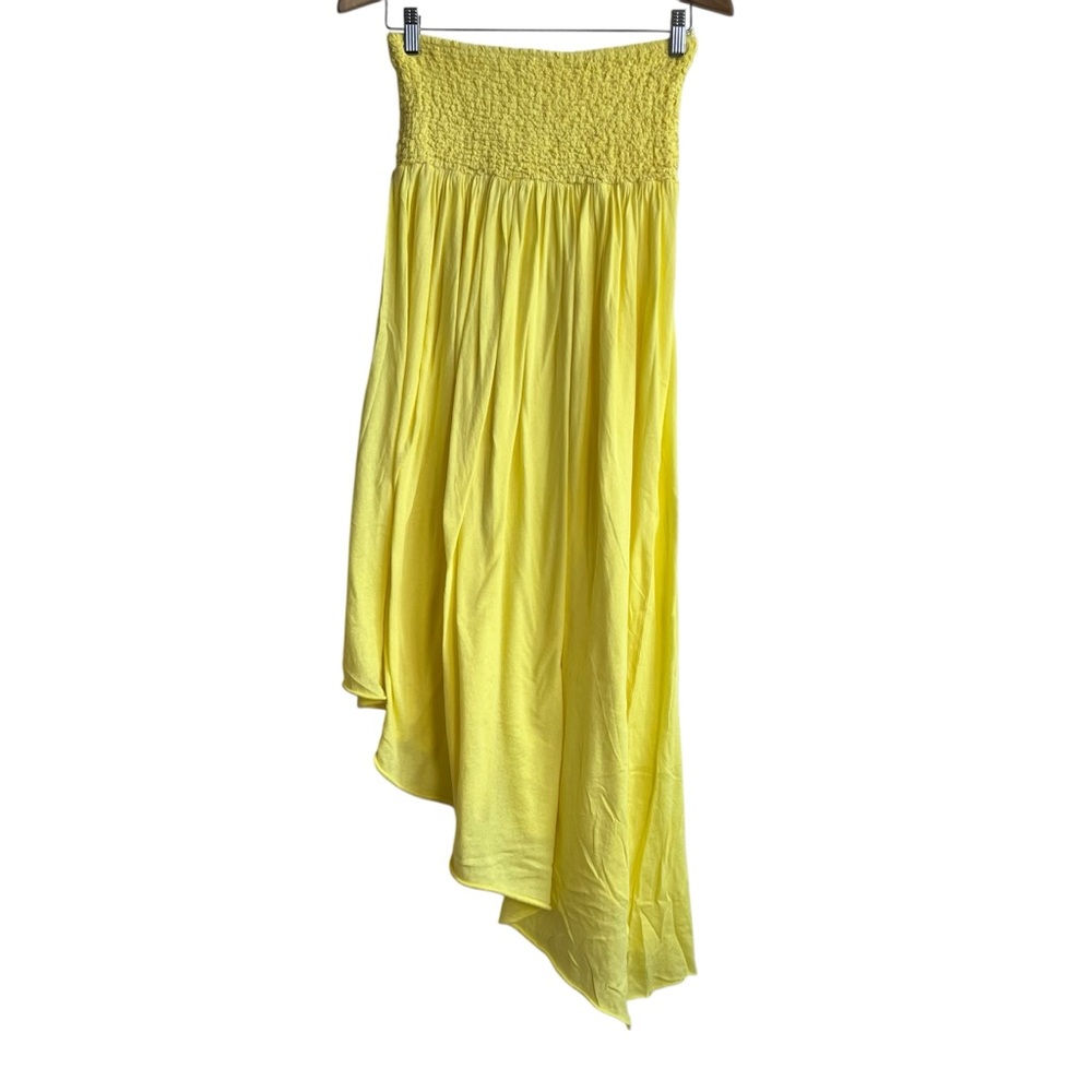Urban Outfitters NEW Asymmetric Yellow Strapless Summer Dress/Skirt Size Medium